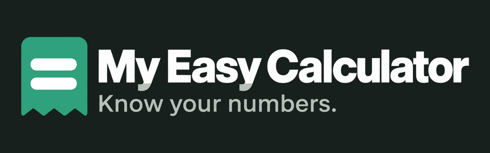 My Easy Calculator: Know your numbers.
